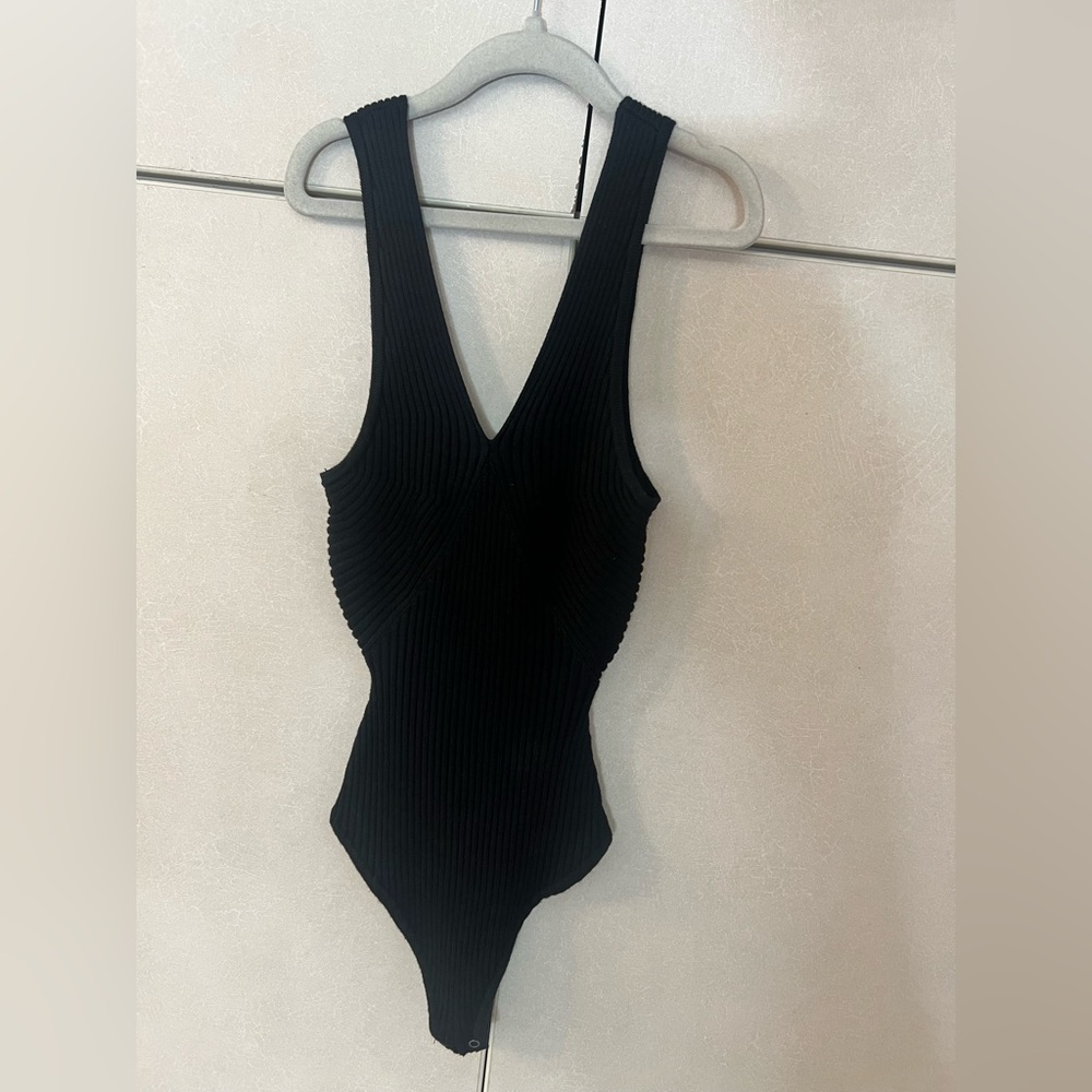 Abercrombie & Fitch Black Ribbed Top